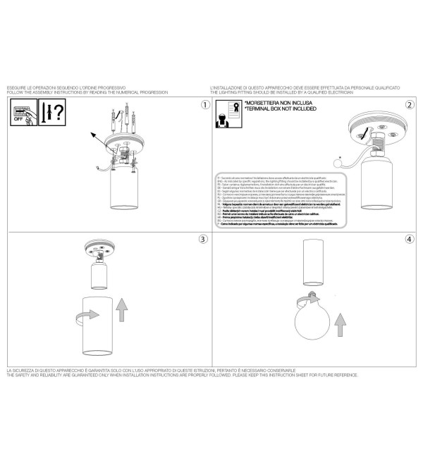 Светильник потолочный Ideal Lux Petit PL1 Черный E27 232980