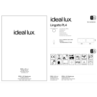 Люстра потолочная Ideal Lux Lingotto PL4 Латунь E14 198156