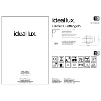 Люстра потолочная Ideal Lux Frame PL Rettangolo Белый 3000К 230726
