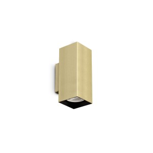 Светильник настенный Ideal Lux Look AP2 Square D60 H150 Латунь GU10 370293