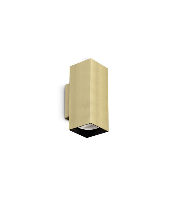 Светильник настенный Ideal Lux Look AP2 Square D60 H150 Латунь GU10 370293