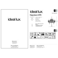 Люстра подвесная Ideal Lux Napoleon SP8 Хром E14 167244