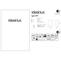 Светильник настенный Ideal Lux Igor AP1 Черный E27 092836
