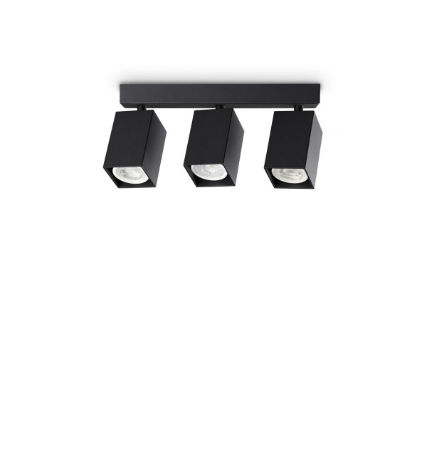 Светильник потолочный Ideal Lux Dynamite PL3 Linear Square Черный GU10 371276