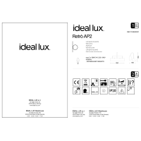 Подсветка для картин Ideal Lux Retro AP2 Античная латунь E14 144917