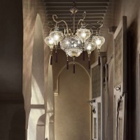 Люстра подвесная Ideal Lux Harem SP1 Латунь античная E27 115979