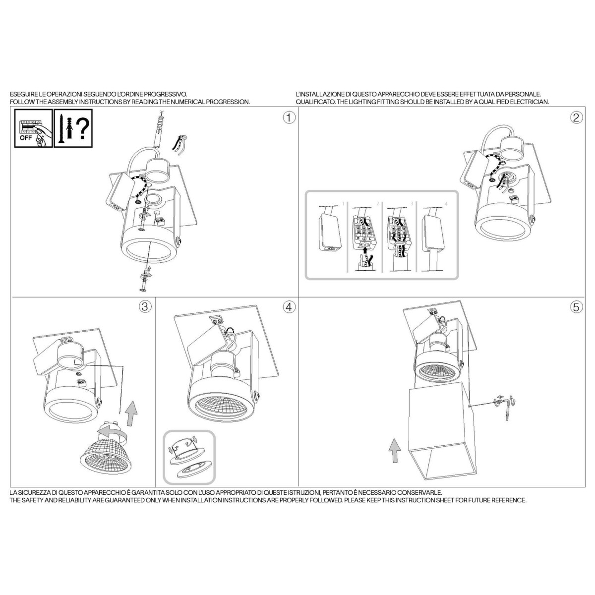Светильник уличный Ideal Lux Techo PL1 Square D09 Черный GU10 251578