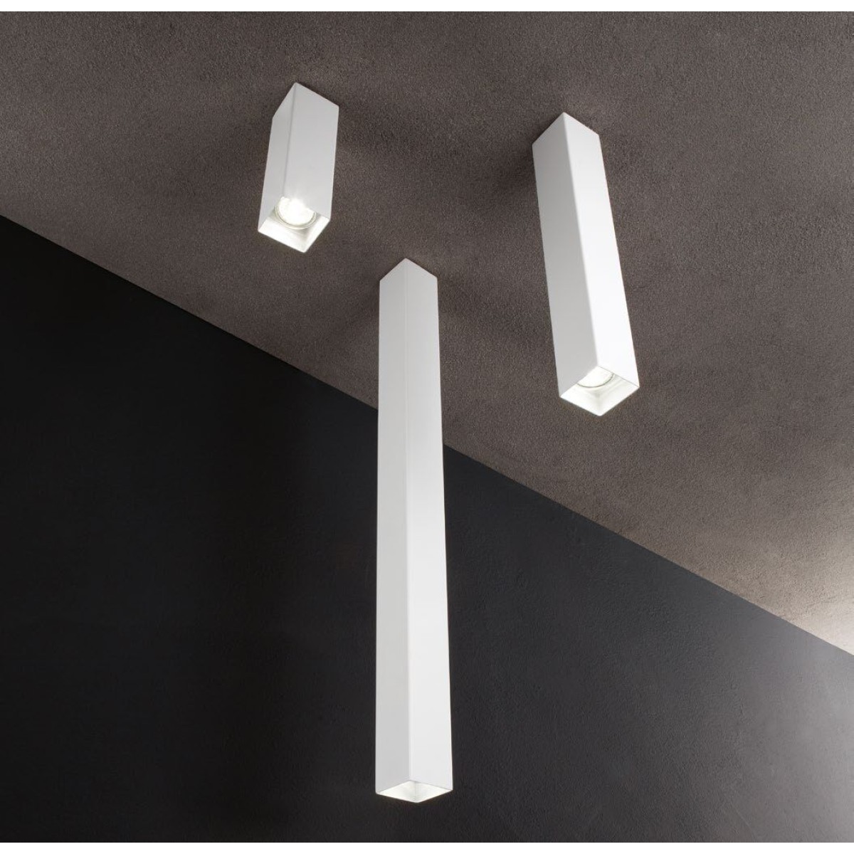 Светильник потолочный Ideal Lux Look PL1 Square D60 H750 Черный GU10 233970