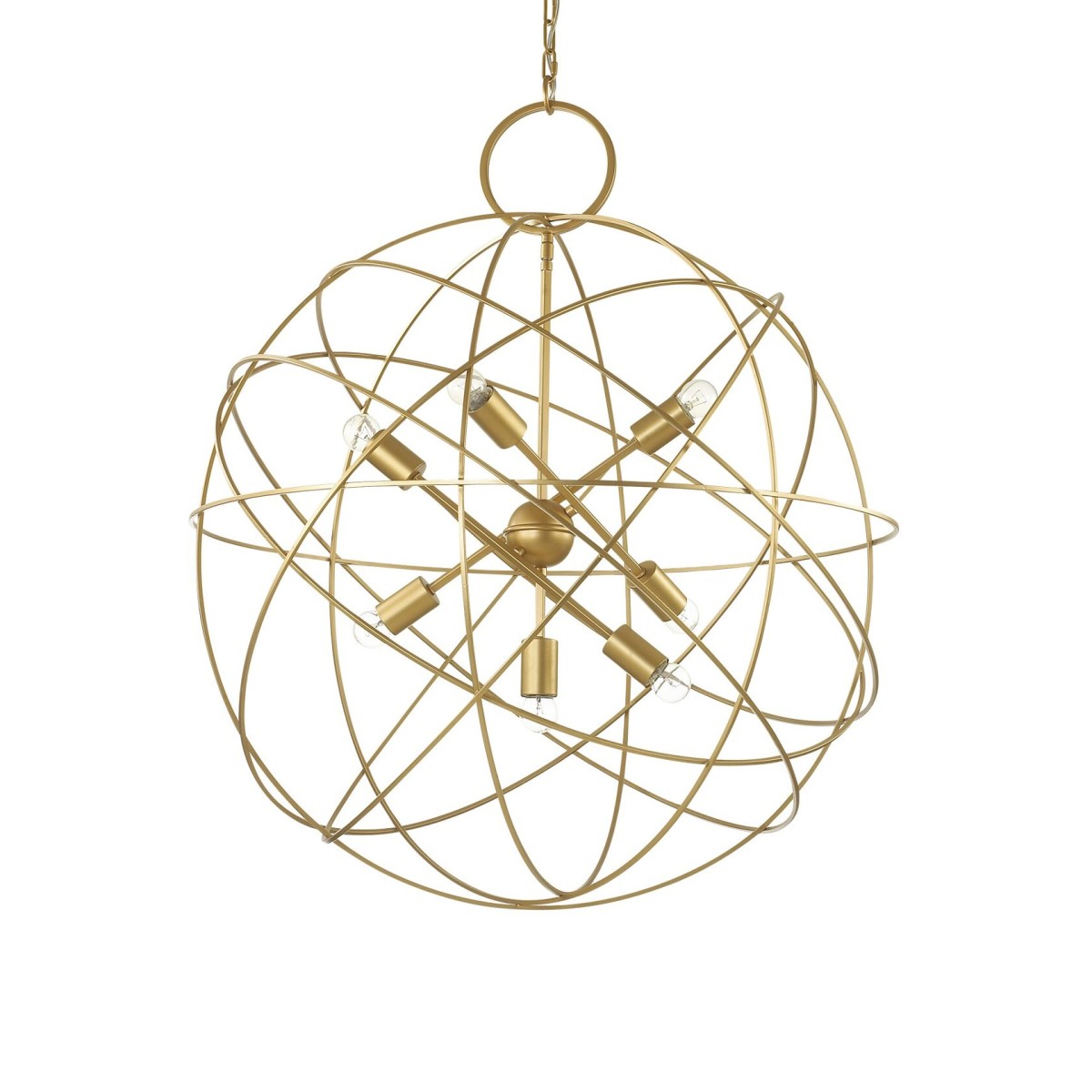 Люстра подвесная Ideal Lux Konse SP7 D80 Золото E27 156033