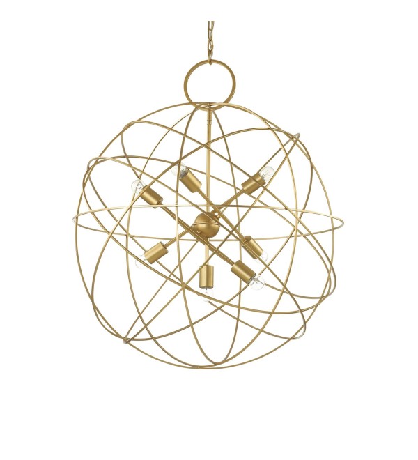 Люстра подвесная Ideal Lux Konse SP7 D80 Золото E27 156033