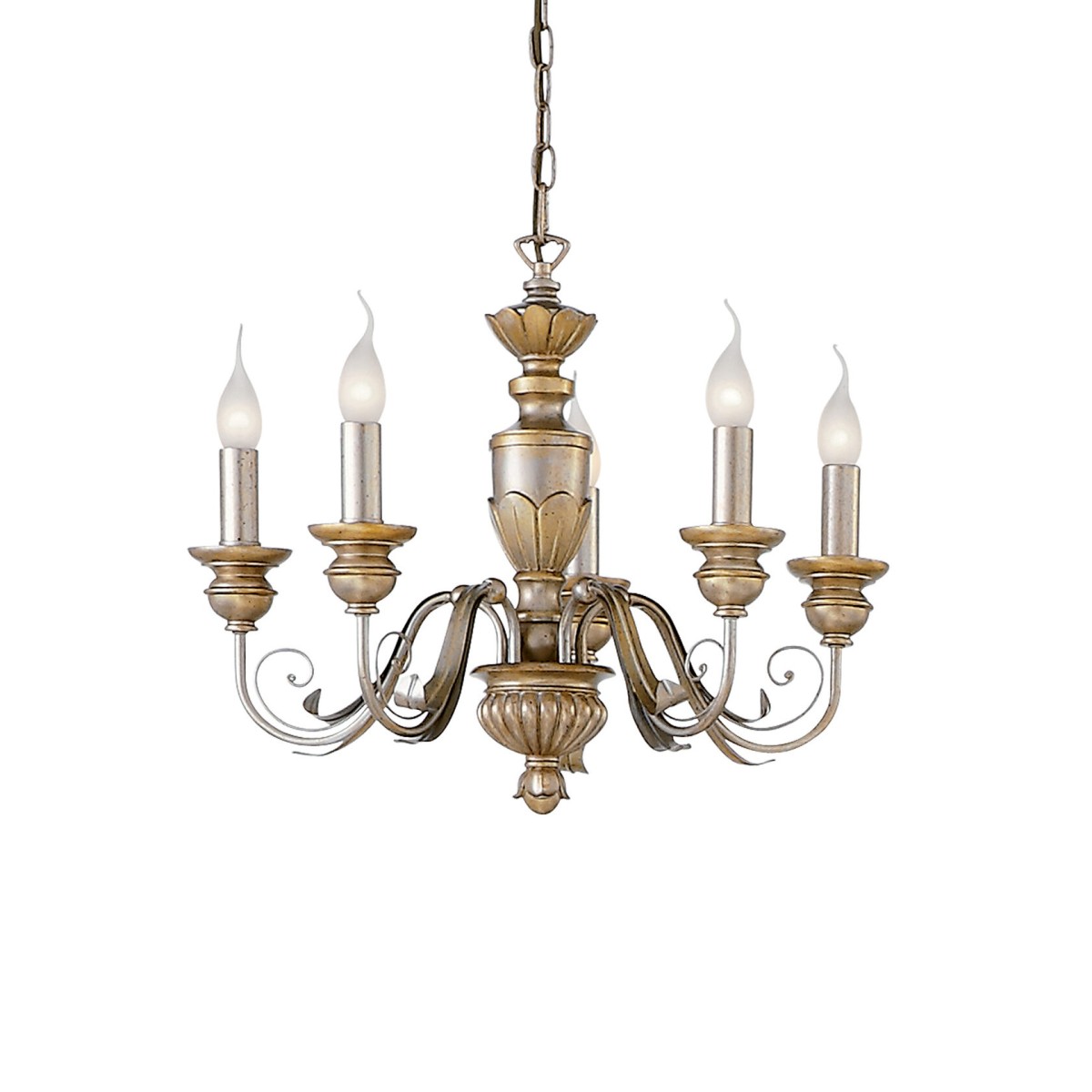 Люстра подвесная Ideal Lux Firenze SP5 Золото E14 020822