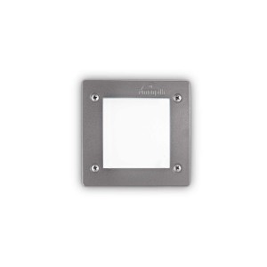 Светильник уличный встраиваемый Ideal Lux Avenue FI Square макс.1х9Вт IP66 GX53 230В Серый/Белый Смола 096599