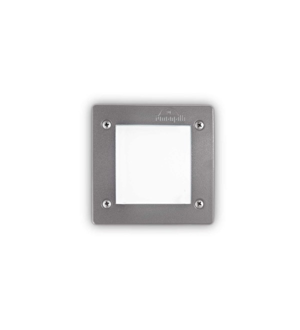Светильник уличный встраиваемый Ideal Lux Avenue FI Square макс.1х9Вт IP66 GX53 230В Серый/Белый Смола 096599