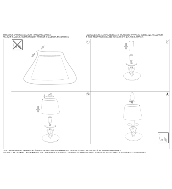Лампа настольная Ideal Lux Pegaso TL1 Small Хром E14 059266
