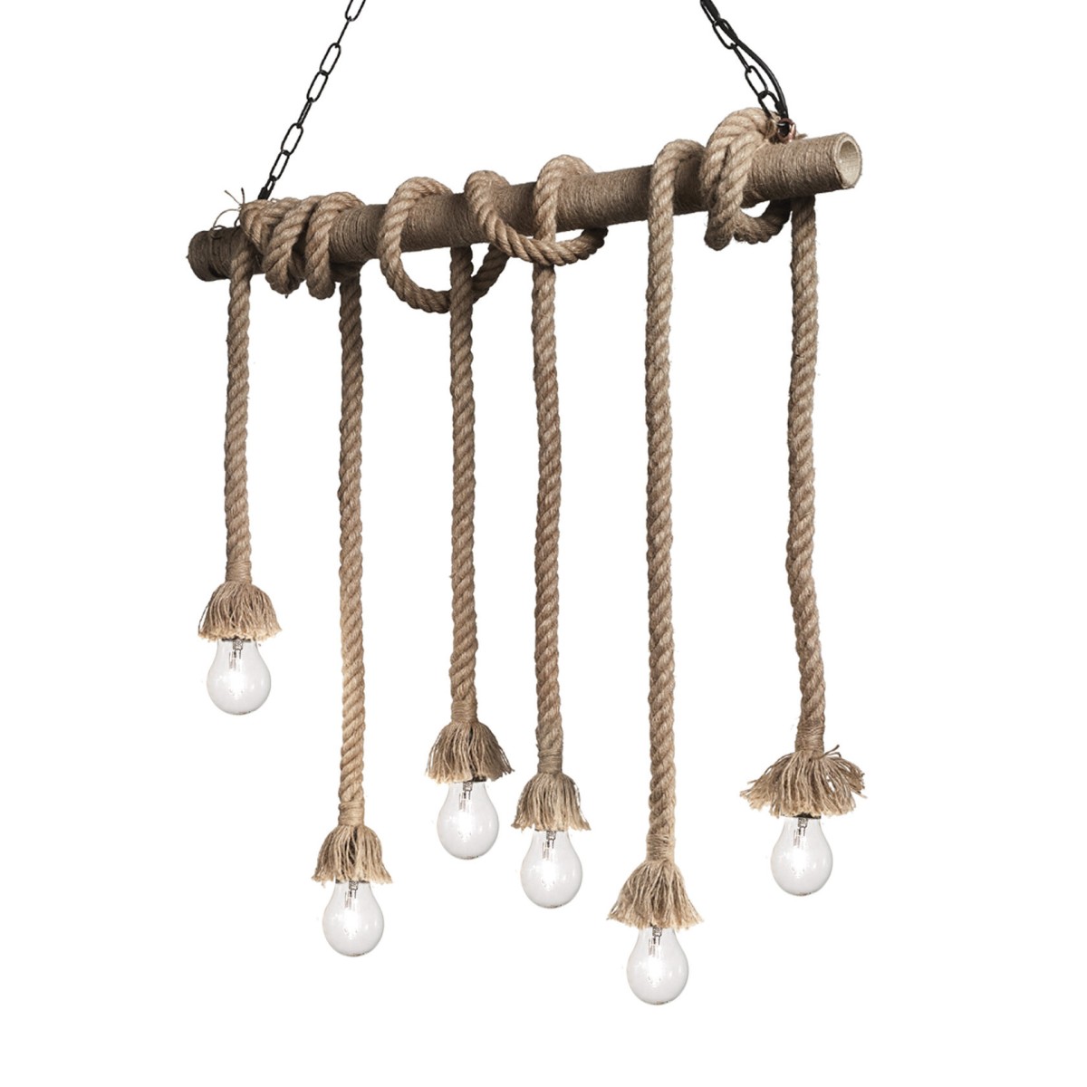 Люстра подвесная Ideal Lux Canapa SP6 Веревка E27 134826