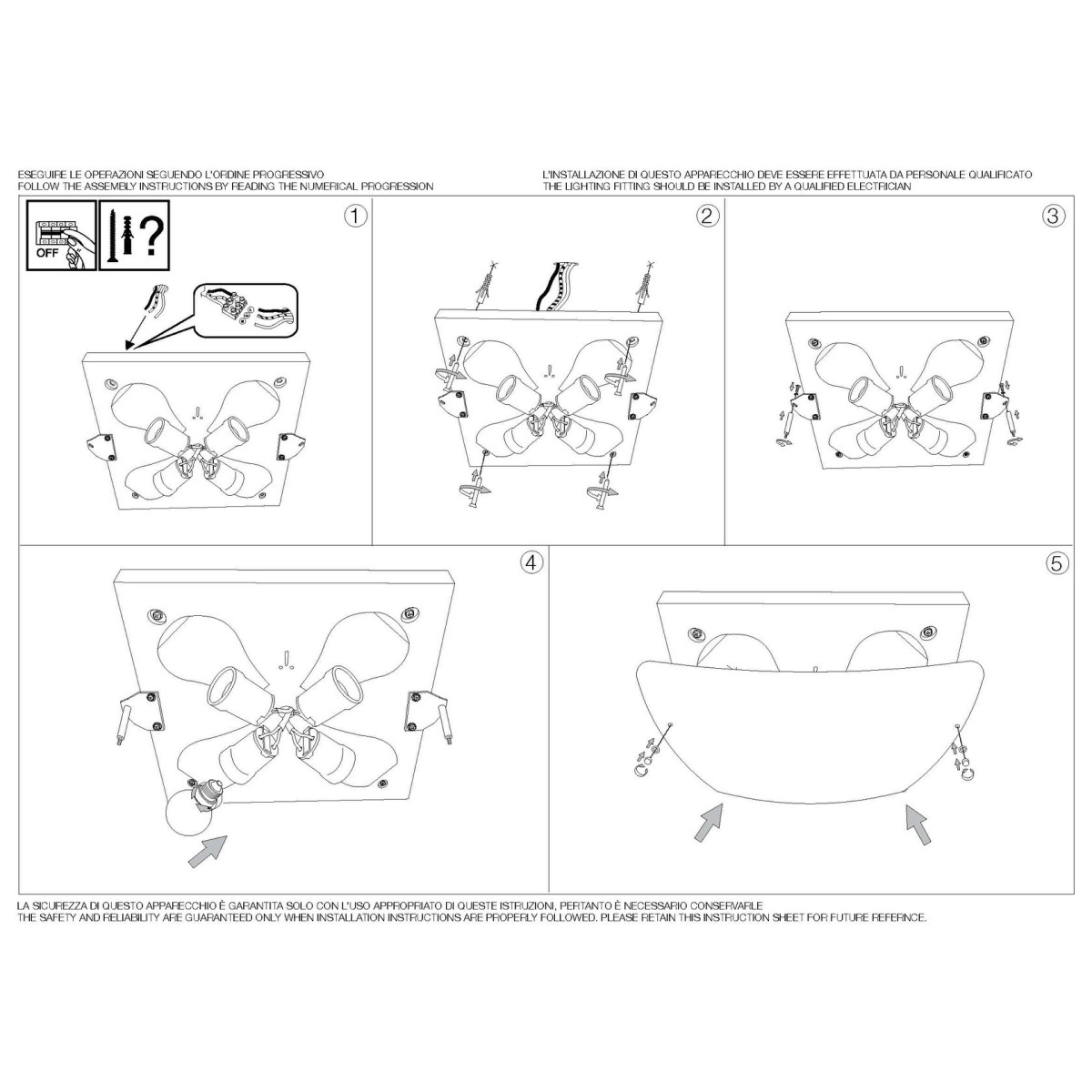 Люстра потолочная Ideal Lux Celine PL4 Белый E27 044293