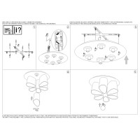 Люстра потолочная Ideal Lux Daisy PL6 Золото E27 247779