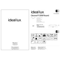 Светильник встраиваемый Ideal Lux Groove FI 30W Round Белый 3000K LED 124018