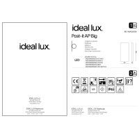 Светильник уличный Ideal Lux Post-it AP Small Латунь 3000К LED 335926
