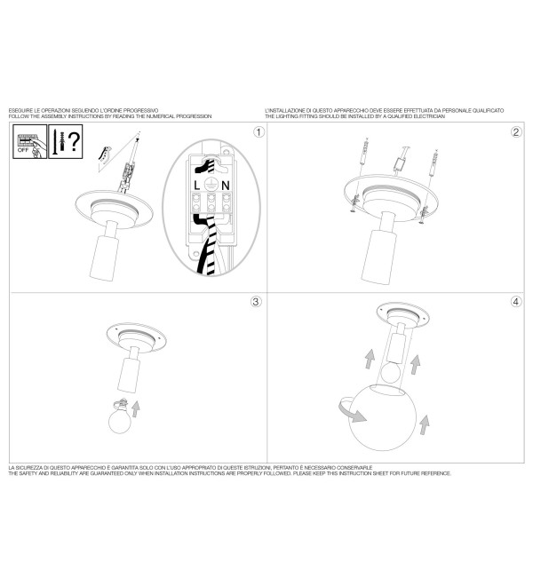 Светильник потолочный Ideal Lux Mapa PL1 D40 Белый E27 059839