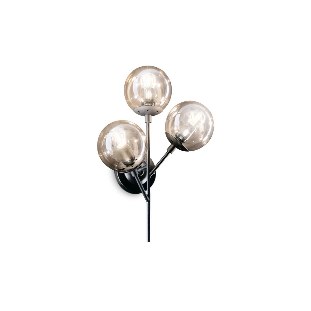 Светильник настенный Бра Ideal Lux Kepler AP3 Черный E27 187006