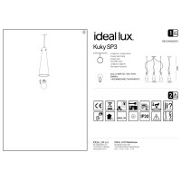 Светильник подвесной Ideal Lux Kuky SP3 Хром E27 033952