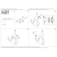 Светильник настенный Ideal Lux Corte AP2 Белый E14 028460