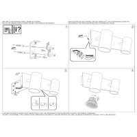 Светильник настенный Ideal Lux Spot AP2 Белый GU10 156736