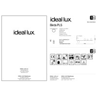 Люстра потолочная Ideal Lux Birds PL5 Черный G9 273631