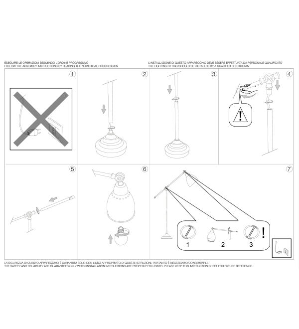 Торшер напольный Ideal Lux Newton PT1 Черный E27 003528