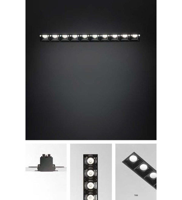 Светильник встраиваемый Ideal Lux Lika FI TRIMLESS 06W 3000K LED Черный 206202