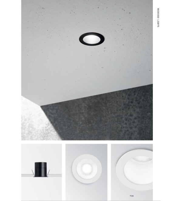 Светильник встраиваемый Ideal Lux Quark FI 5.0W 3000K LED Белый 307756