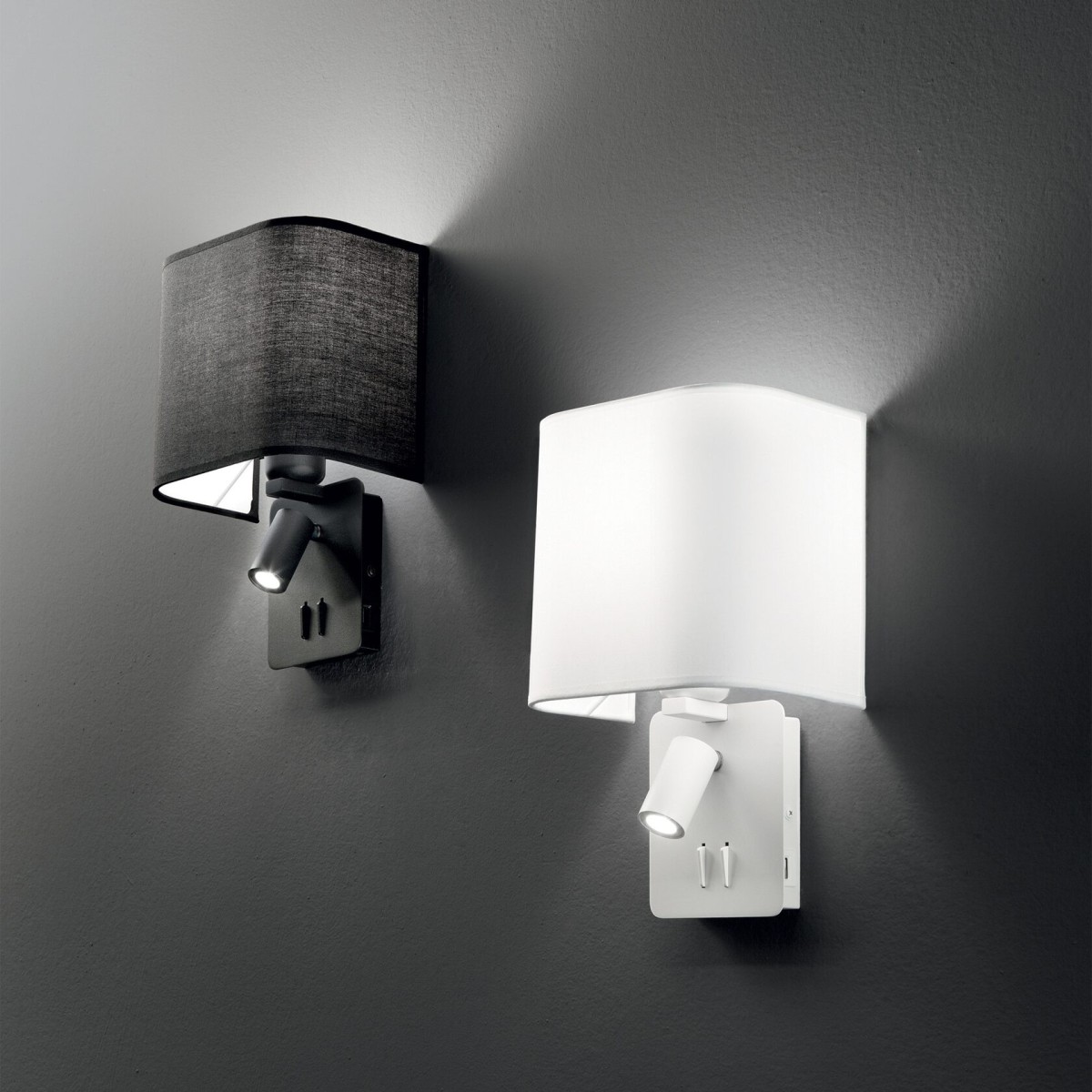 Светильник настенный Ideal Lux Gea MAP2 Черный E27/LED 239545