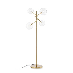Торшер напольный Ideal Lux Equinoxe PT4 G4 Латунь 290966