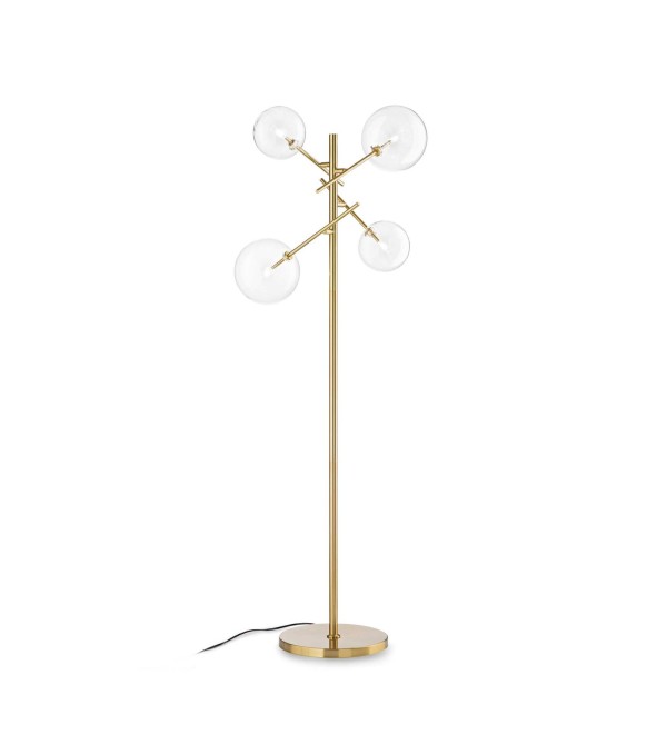 Торшер напольный Ideal Lux Equinoxe PT4 G4 Латунь 290966