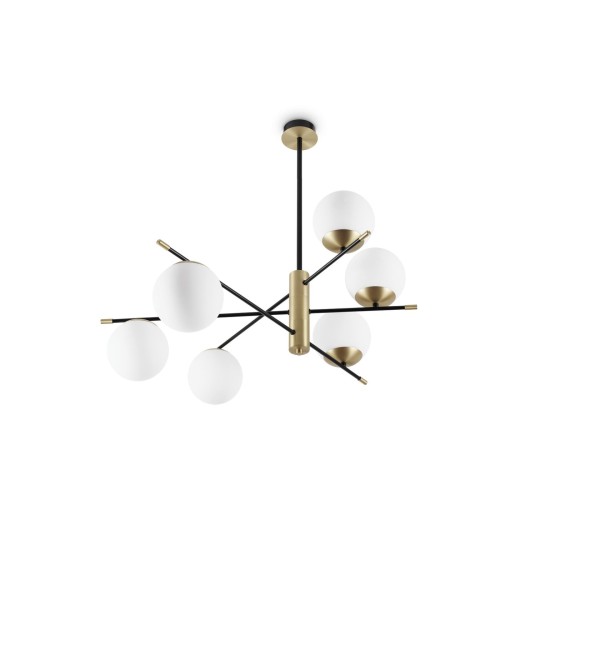 Люстра потолочная Ideal Lux Gourmet PL6 Черный E14 289496