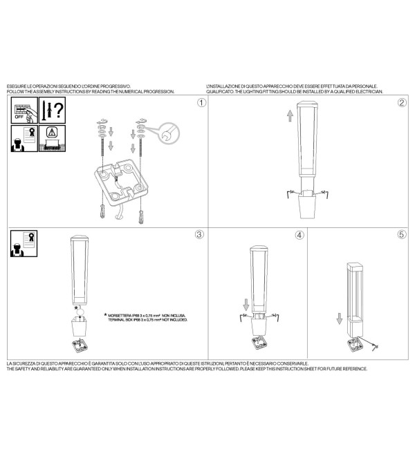 Светильник садово-парковый Ideal Lux Tifone PT H65 Антрацит 3000К LED 250953