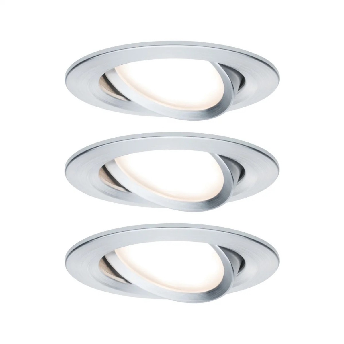 Светильник встраиваемый Paulmann Premium LED Slim Coin Satin dimmable 2700К Алюминий Набор 3 шт. 93903
