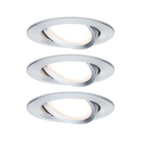 Светильник встраиваемый Paulmann Premium LED Slim Coin Satin dimmable 2700К Алюминий Набор 3 шт. 93903