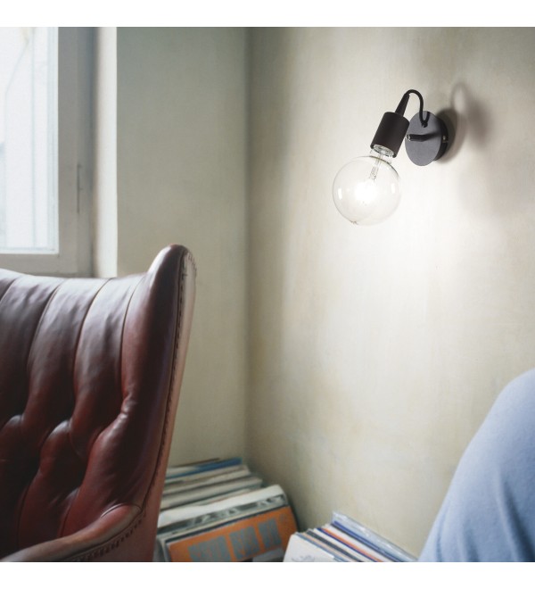 Светильник настенный Ideal Lux Edison AP1 Черный E27 148908