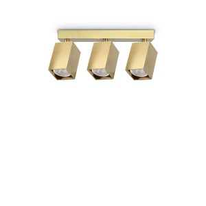 Светильник потолочный Ideal Lux Dynamite PL3 Linear Square Латунь GU10 371283
