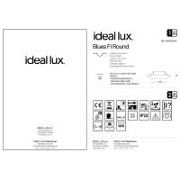 Светильник встраиваемый Ideal Lux Blues FI Round Серый GU10 113982