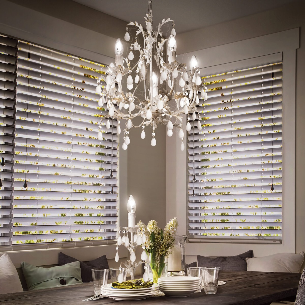 Люстра подвесная Ideal Lux Cascina SP10 Античный белый E14 100302
