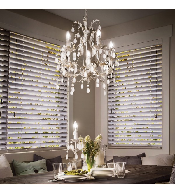 Люстра подвесная Ideal Lux Cascina SP10 Античный белый E14 100302