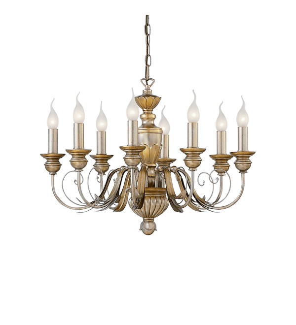Люстра подвесная Ideal Lux Firenze SP8 Золото E14 020839