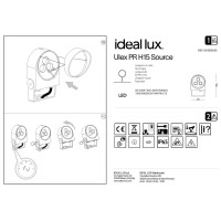 Прожектор уличный Ideal Lux Ulex PR H15 Source Антрацит 3000К LED 261287