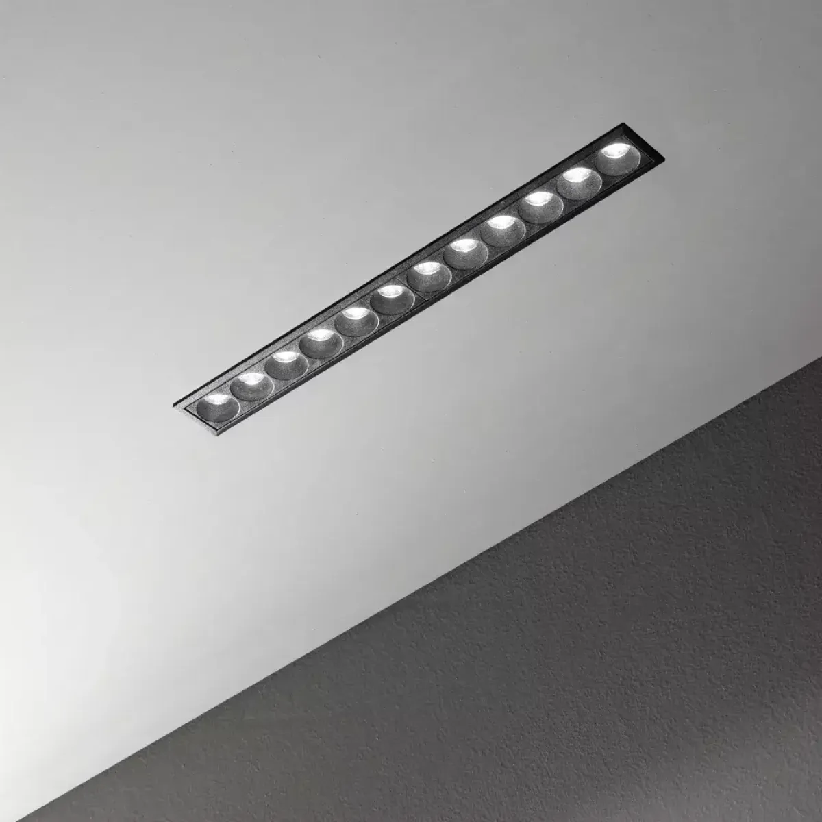 Светильник встраиваемый Ideal Lux Lika FI Slim Square 10W 3000K LED Черный 369518