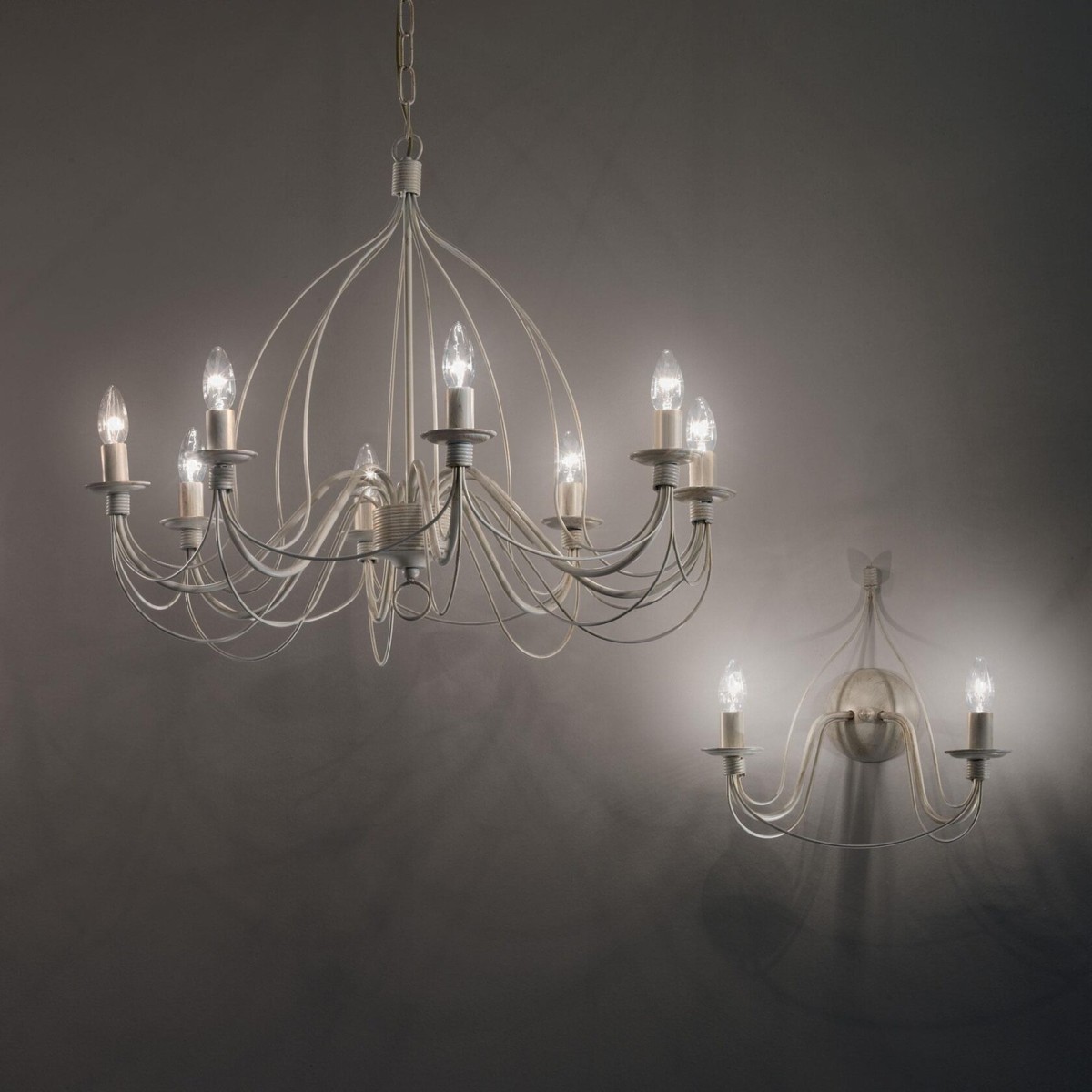 Люстра подвесная Ideal Lux Corte SP8 Ржавый античный E14 057194