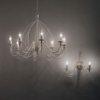 Люстра подвесная Ideal Lux Corte SP8 Ржавый античный E14 057194