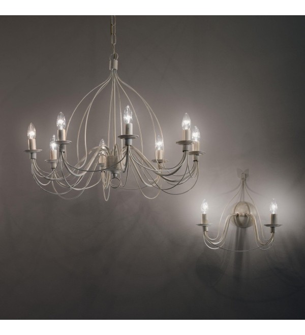 Люстра подвесная Ideal Lux Corte SP8 Ржавый античный E14 057194